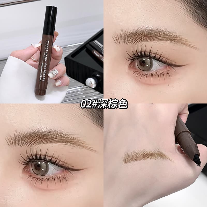 COAST BABY Smooth Multi-Forked Ink Control Eyebrow Pencil creates natural, defined, and long-lasting natural brows.