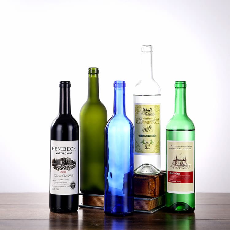 Manufacturer wholesale 750ml red wine bottle, fruit wine bottle, various foreign wine bottle caps, 500 empty bottles, frosted glass wine bottles
