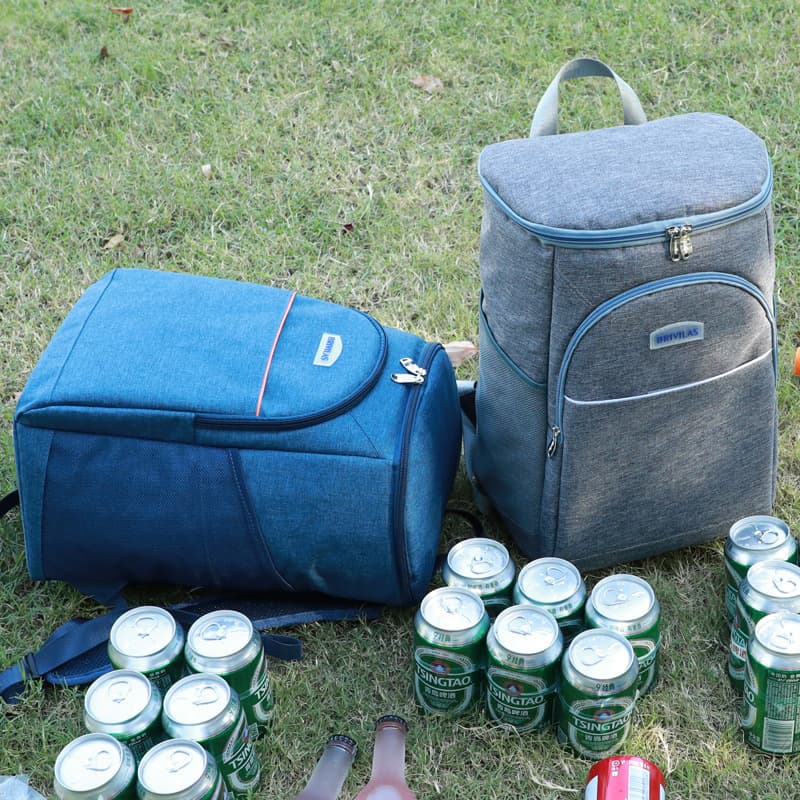 Cross-border Hot Sale Double Shoulder Outdoor Picnic Bag Amazon Best Seller Large Cooler Bag Double Shoulder Backpack Large Capacity Thermal Bag