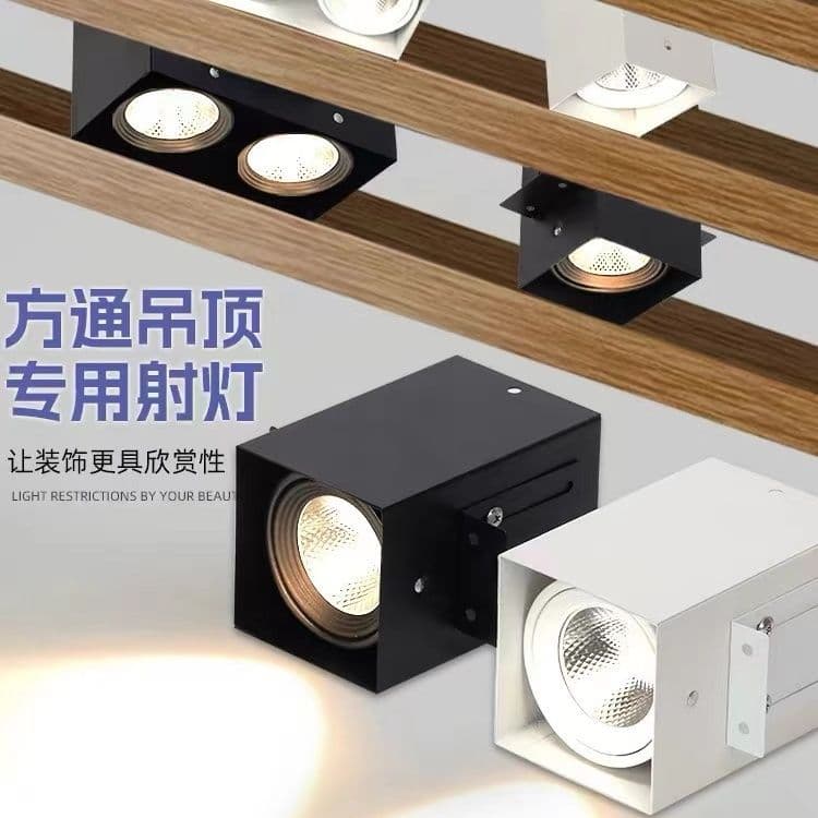 Aluminum Square Tube Light: Grille Square Tube Spotlight, Square Shop Spotlight, Acrylic Linti