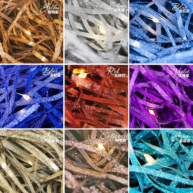 Glitter gold tinsel raffia grass 50g gift box candy box filler shredded paper strips manufacturer bulk wholesale sold by the box