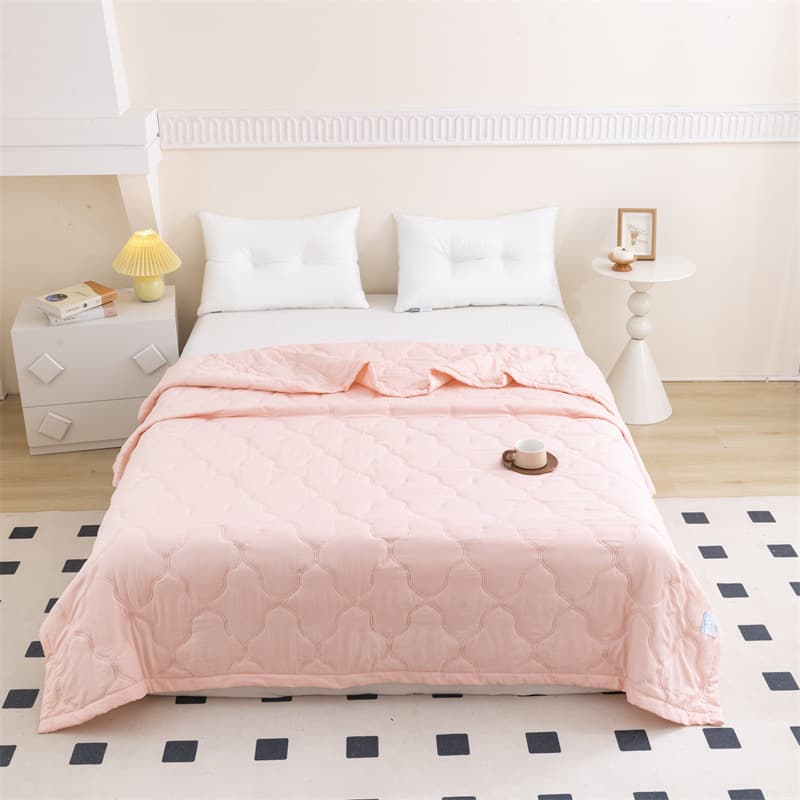 TEMU Cross-Border Hot-Selling Brushed Washed Cotton Solid Color Summer Quilt Air Conditioning Quilt Thin Quilt Single Double Quilt Manufacturer