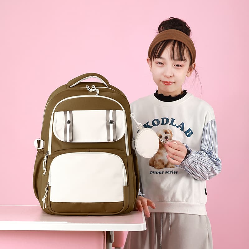 New Cross-Border High-Appearance Primary School Backpack for Girls, Lightweight Burden-Reducing Large-Capacity Backpack, Boys' Student Bag