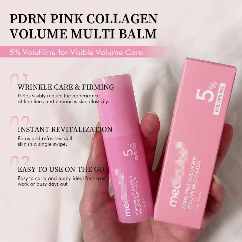 Cross-border TK Hot Selling PDRN Pink Collagen Multi-Effect Stick for Firming, Plumping, Brightening, and Repairing