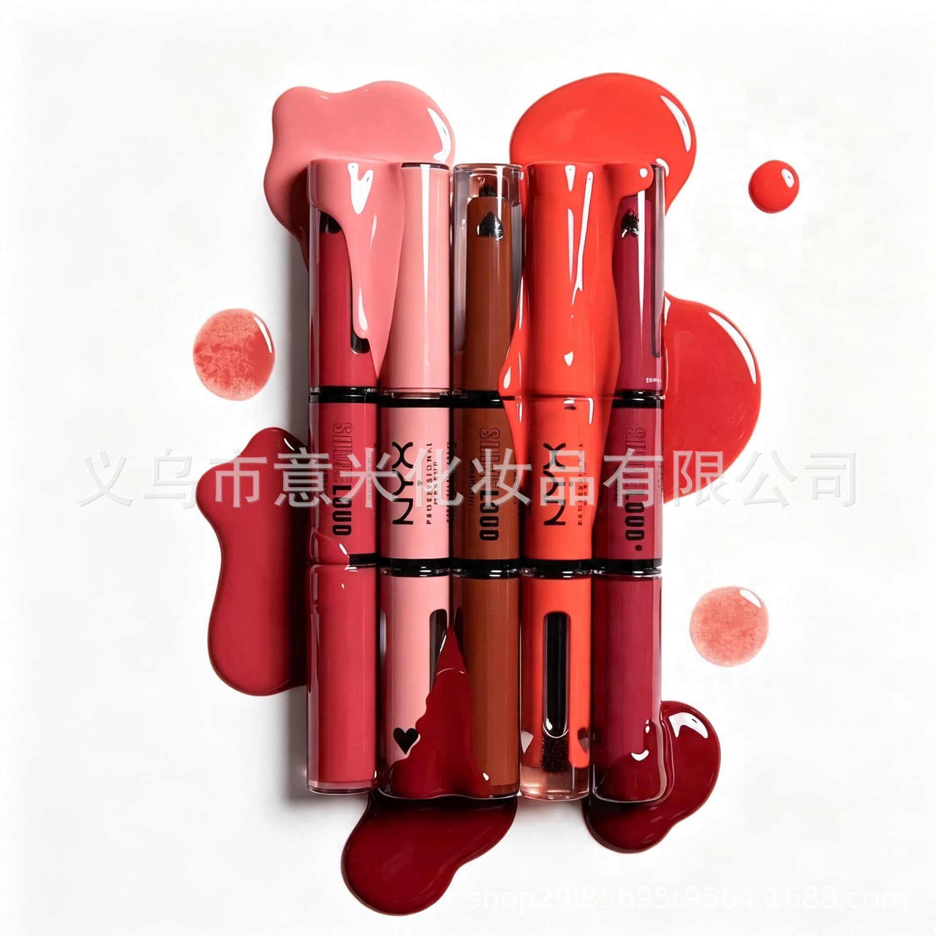 Cross-border NYX Lip Gloss Non-stick Cup Niche Matte Lipstick Long-lasting Non-fading Double-ended Lip Glaze
