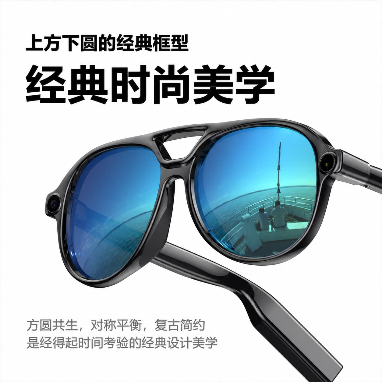 AI Smart Glasses with Camera, New Bluetooth Glasses for Photo Taking and AI Translation