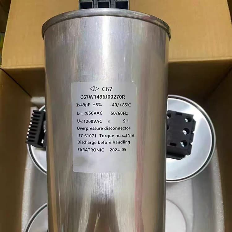 Brand new C67W1496J00270R 3*49UF 850VAC 1200VAC Farad photovoltaic power generation capacitor