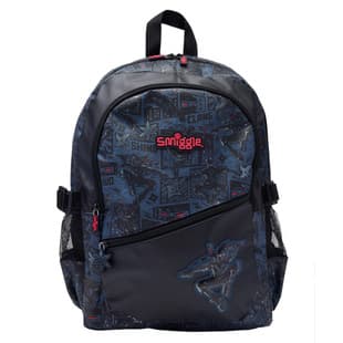New Australian Smiggle Backpack for Grades 1-6, Black Ninja Large Size Cross-Border Backpack