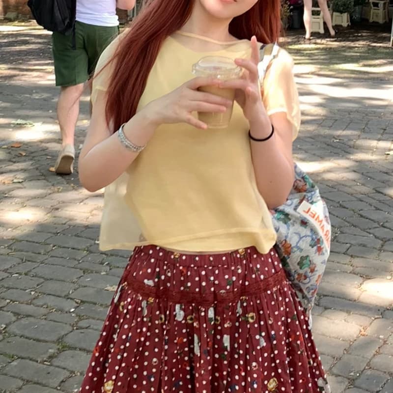 Mulberry Silk Two-Piece Top Cool Brightening Flattering Slimming Luxury Short Sleeve Women's Blouse Camisole Vest