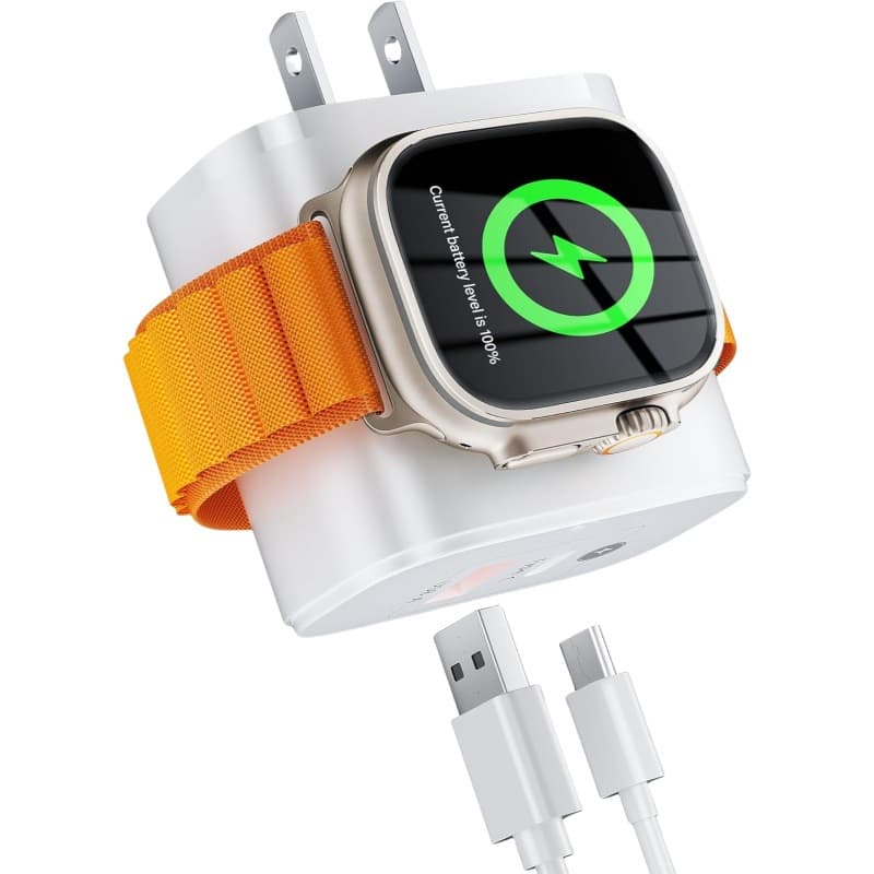 3-in-1 charger compatible with iPhone and iWatch, US standard charger, magnetic watch charger