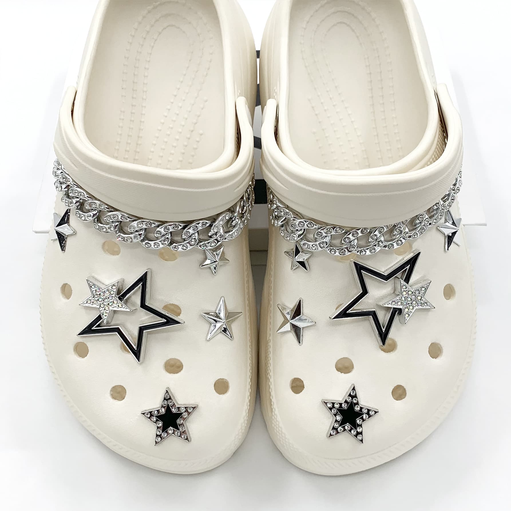 Cross-border Xiaohongshu Diamond Accessory High-End Hollow Five-Pointed Star Decoration DIY Women's Shoe Flower Ornament
