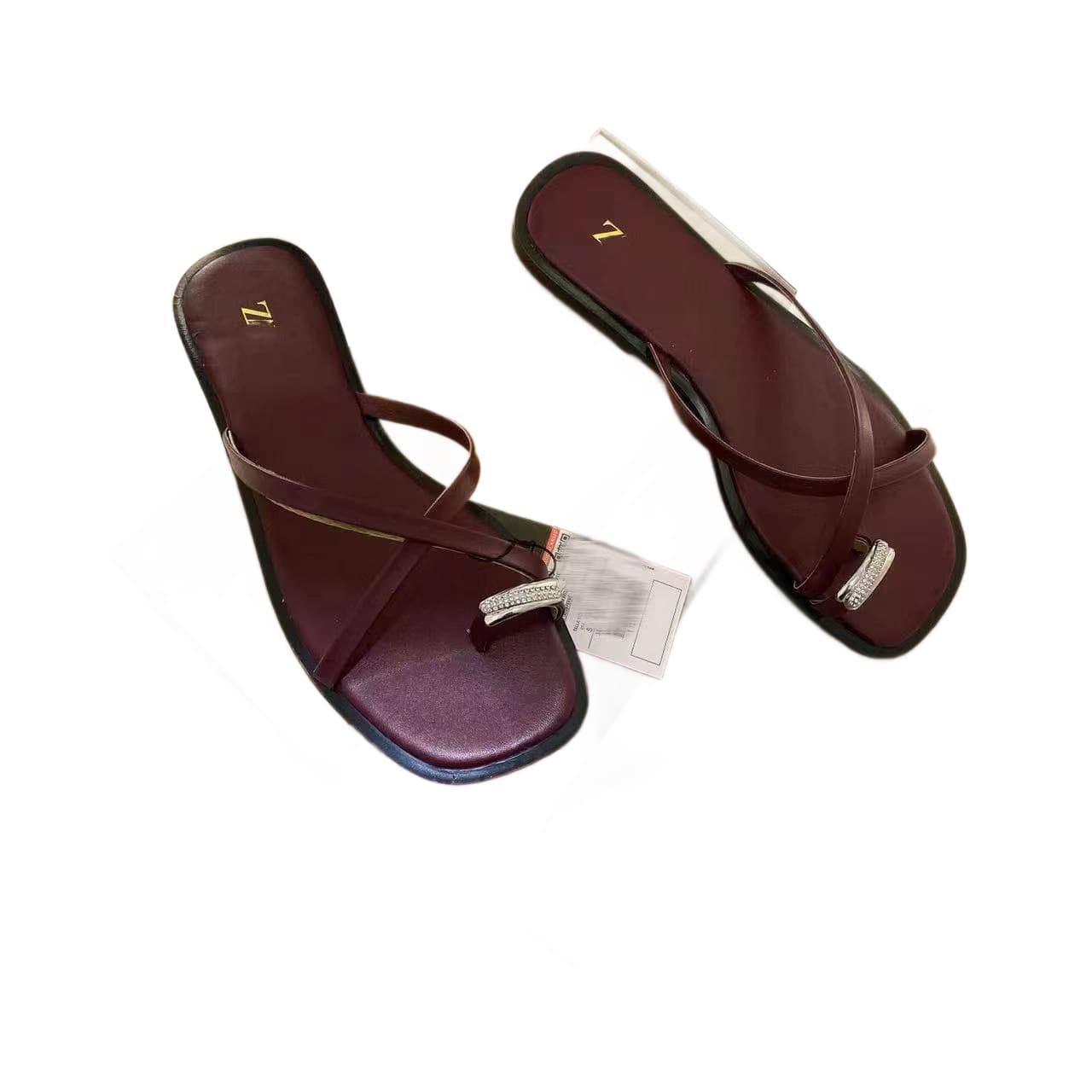 Popular export European and American ins style soft sole non-slip za flat slippers African women's shoes summer light and versatile outer wear
