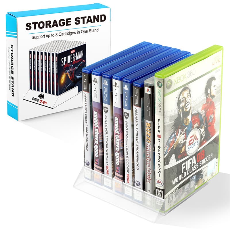 8-in-1 PS5 Game Disc Base PS4 Disc Holder WIIU CD Storage Display Stand PS3 Stand