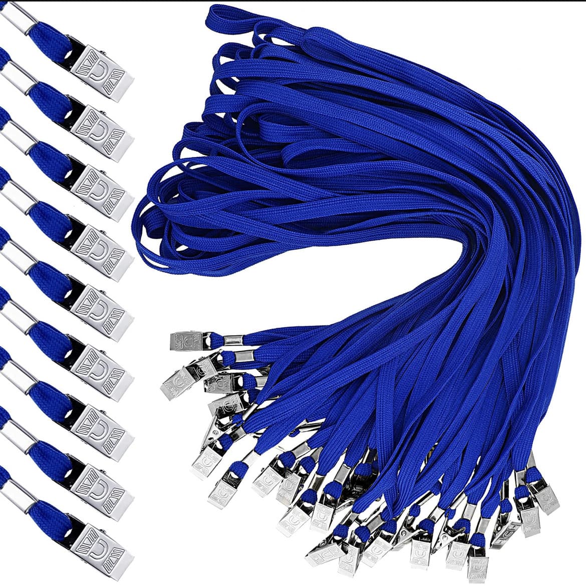 Amazon Hollow Cotton Rope Lanyards for Chest Cards, Factory ID Cords, Badges with Metal Clips, and Work Badge Straps