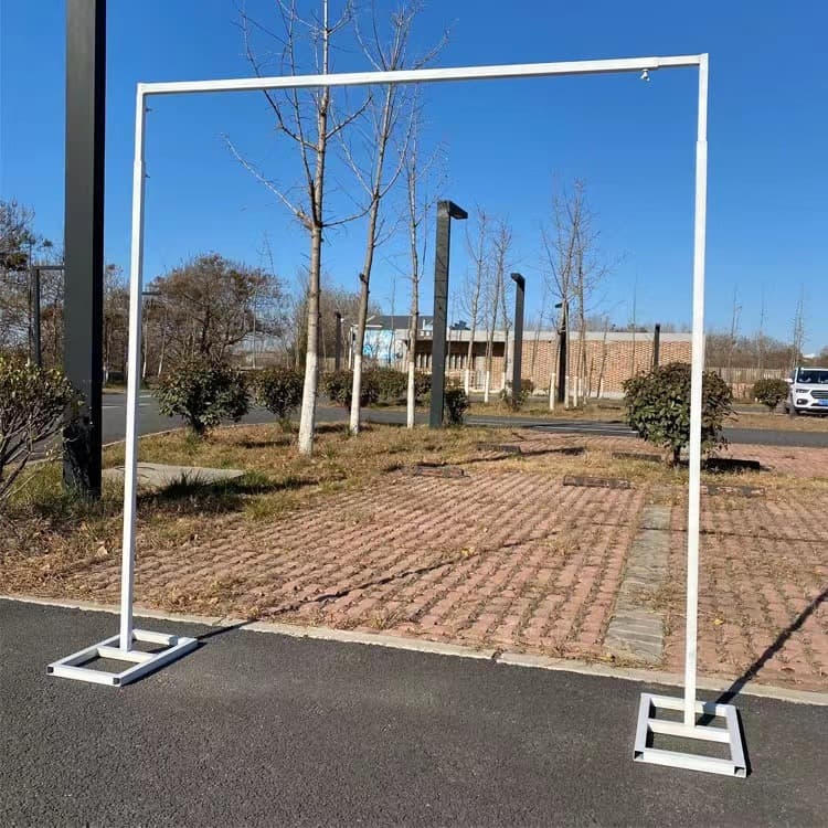 Iron props square arch background stand telescopic pole outdoor wedding stage decorations golden shelf decoration