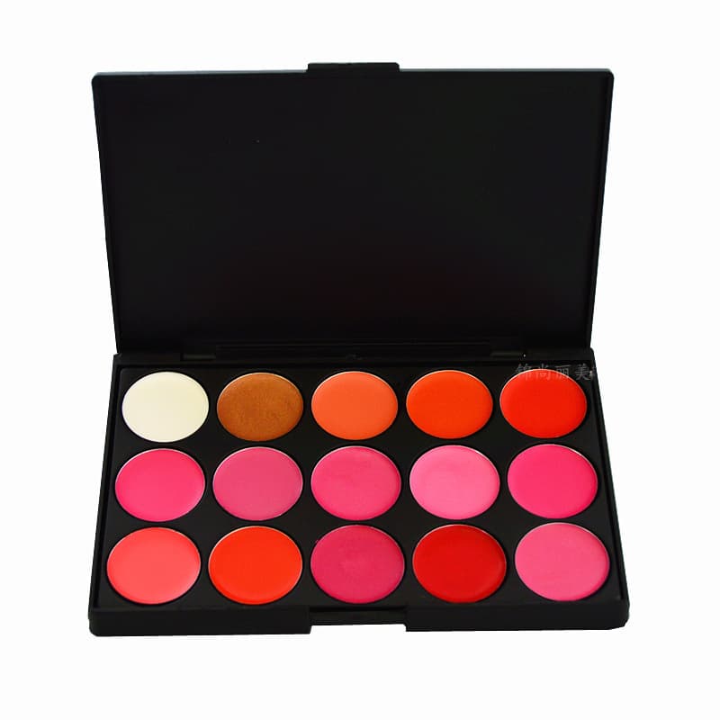 Lipstick Palette Lip Gloss Set Makeup Artist Professional 15-Color Red Nude Kit QYMJS