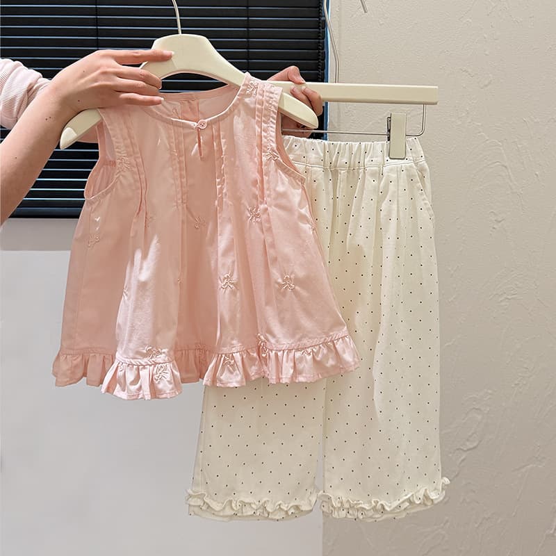 New Summer Girls French Sleeveless Baby Baby Girl Trendy Fashion Vest Tops Children's Clothes Children's Clothes