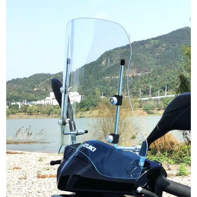 Wholesale of Oversized Electric Vehicle Windshields, Motorcycle and E-Bike Front Windshields with High-Definition Tempered Glass, Rainproof and Transparent