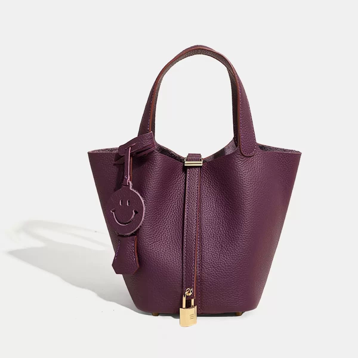Genuine Leather Basket Bag for Women 2024 Bucket Bag Large Capacity Handbag Top-Layer Cowhide Premium Leather Women's Bag
