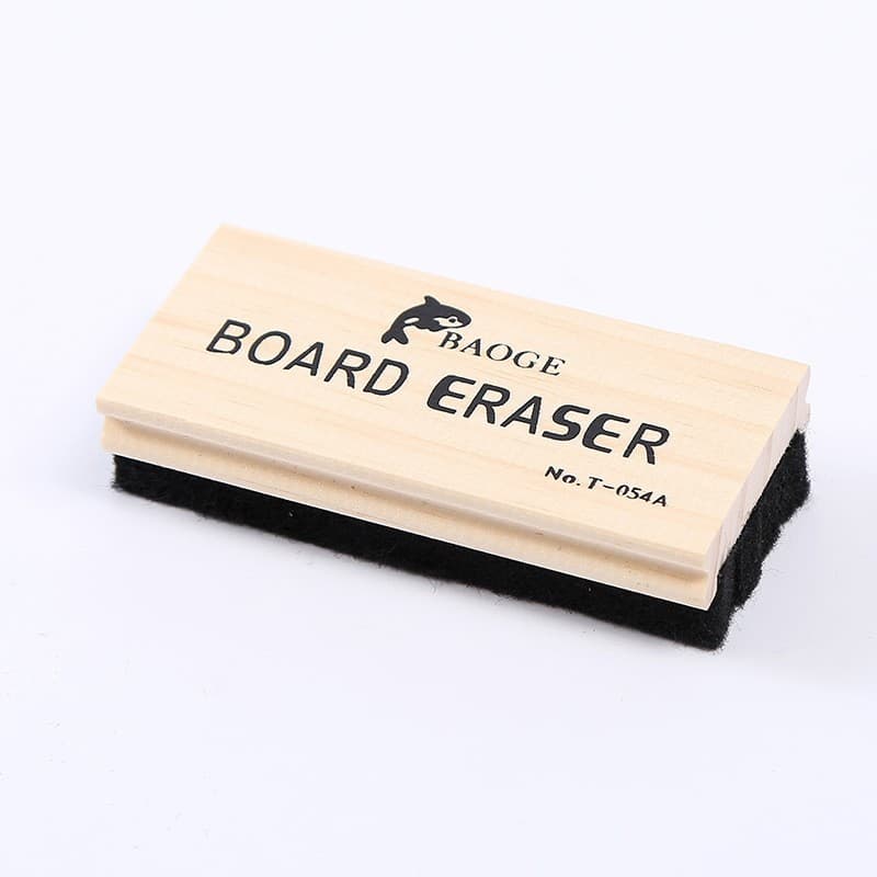 Thickened Black Felt Simple Wooden Whiteboard Eraser Classroom Cleaning Chalk Eraser New Style