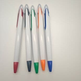 Factory Direct Stock Dual-Color Ballpoint Pen New Push-Type Advertising Pen Plastic Ballpoint Pen Gift Pen