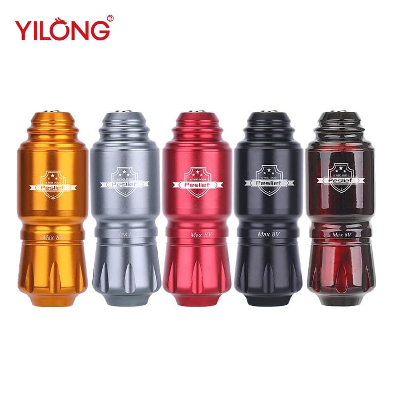 Yilong tattoo rocket tattoo machine short pen RCA wireless power motor tattoo machine set with all-in-one tattoo