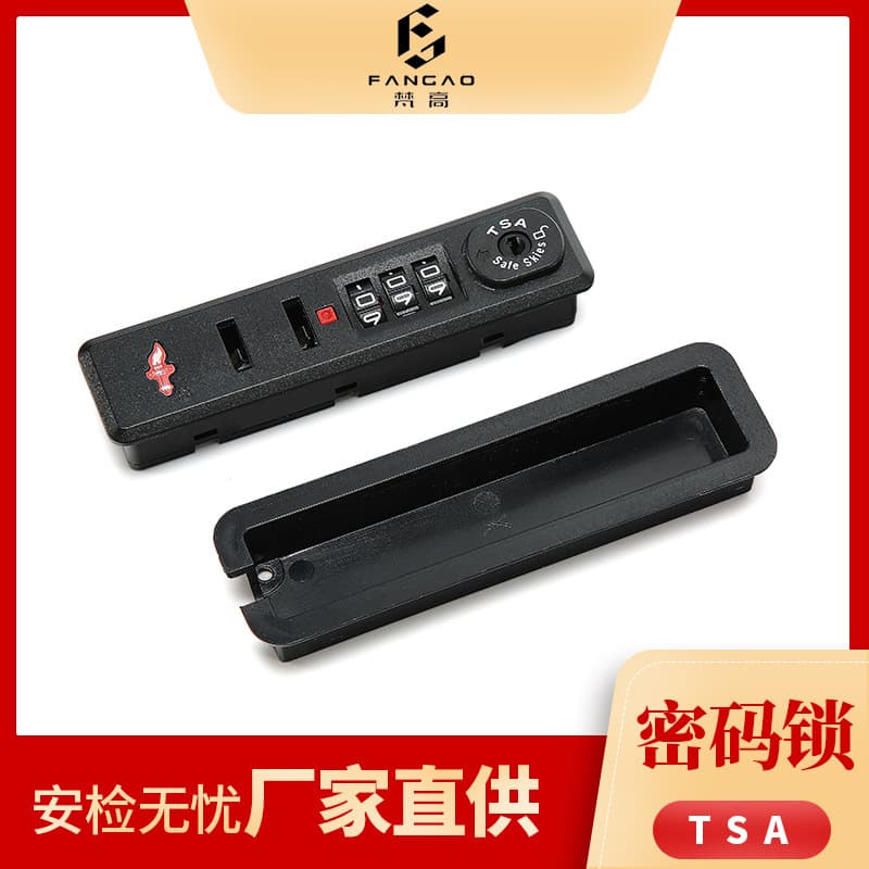 Universal Zipper Luggage Lock Buckle Accessory Suitcase Combination Lock Password Case Lock Embedded Lock for Travel Case Bag Accessories