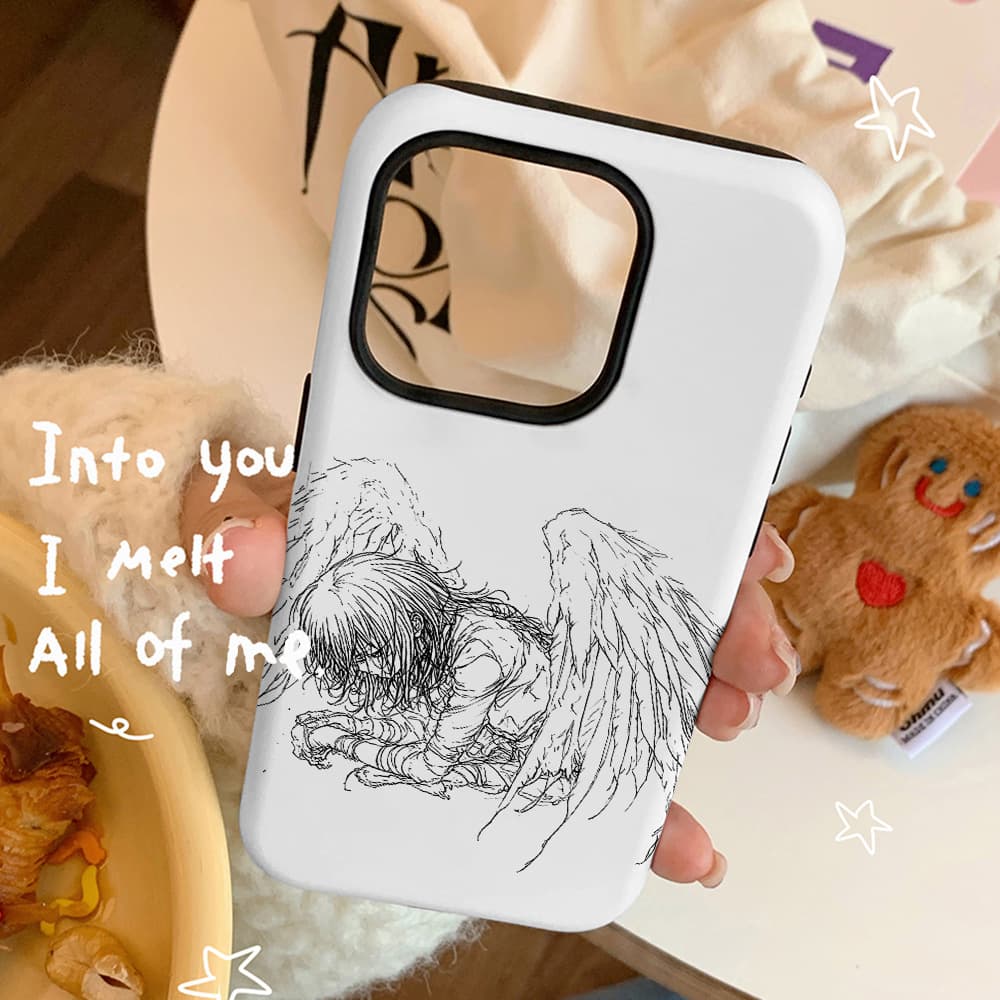 Feather Youth Film Magnetic 2-in-1 Phone Case Compatible with iPhone 16 Pro / 15 / 14 / 13 / 12, Soft Shell Hard Shell