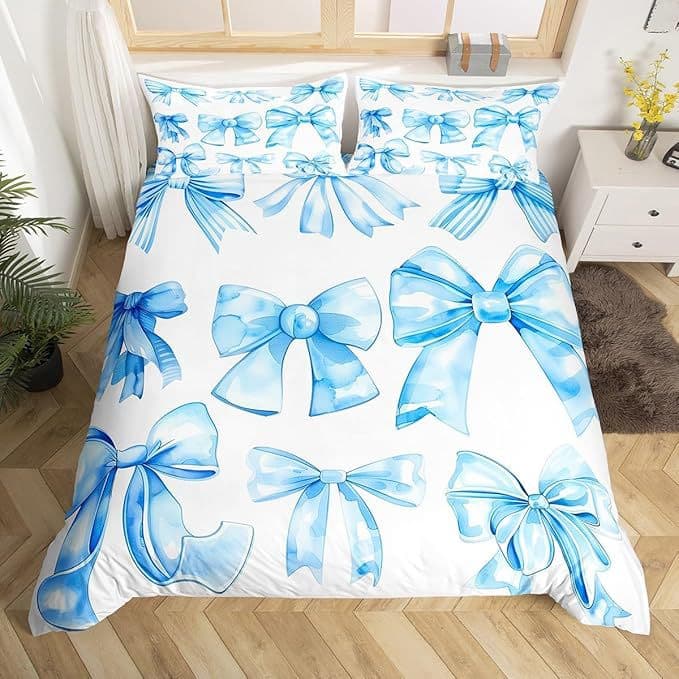 Amazon Pink Girly Heart Full-Print Bow Pattern Bedding 3-Piece Set Peach Skin Velvet Bedroom Textiles