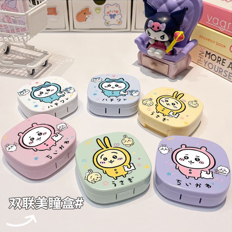 Jiyikawa contact lens case, contact lens case, daily disposable, portable, compact, double companion box, cute ins, good-looking