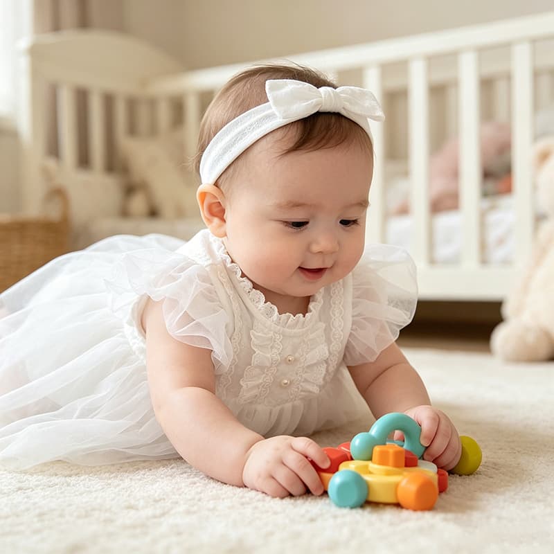 Baby Summer Lace Tulle Dress Birthday Princess Dress Romper Toddler Girls Sweet Puff Sleeve Dress