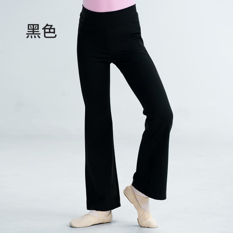 Kids Dance Pants for Boys and Girls Summer Practice Cotton Latin Jazz Dance Black Flared Long Pants