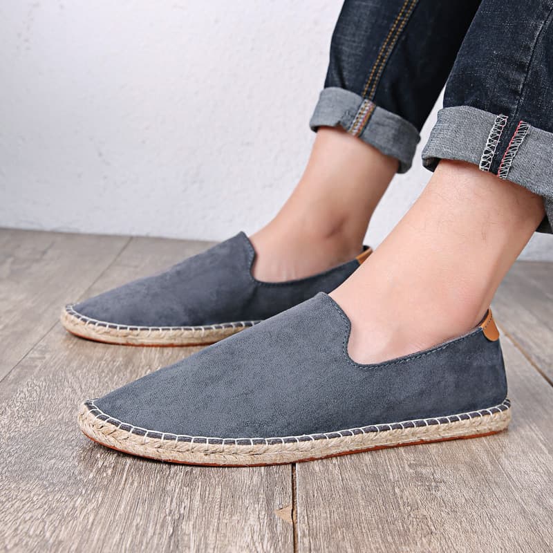 Large Size Four-Season Men's Casual Outdoor Fisherman Shoes Fashion Mesh Men's Shoes Slip-On Cloth Shoes Canvas Shoes for Men