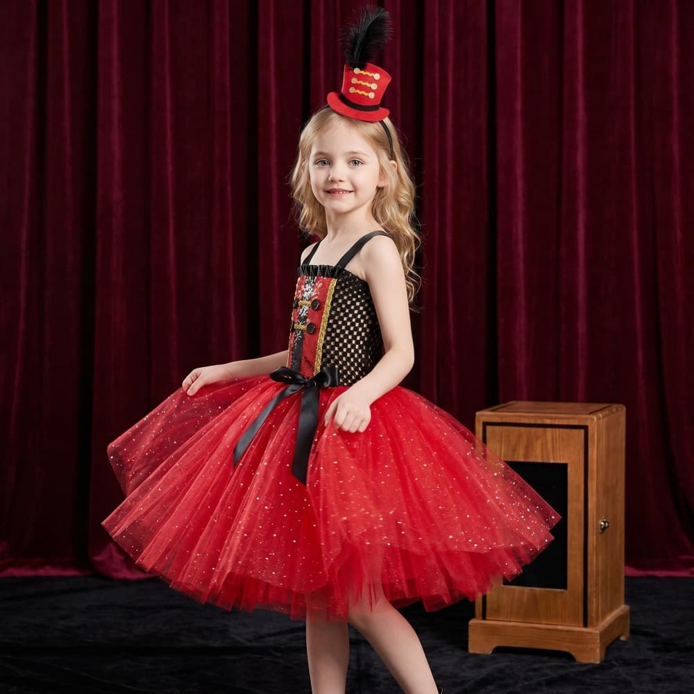 Cross-border Amazon Halloween children's circus circus performance costume magician masquerade cos tutu skirt