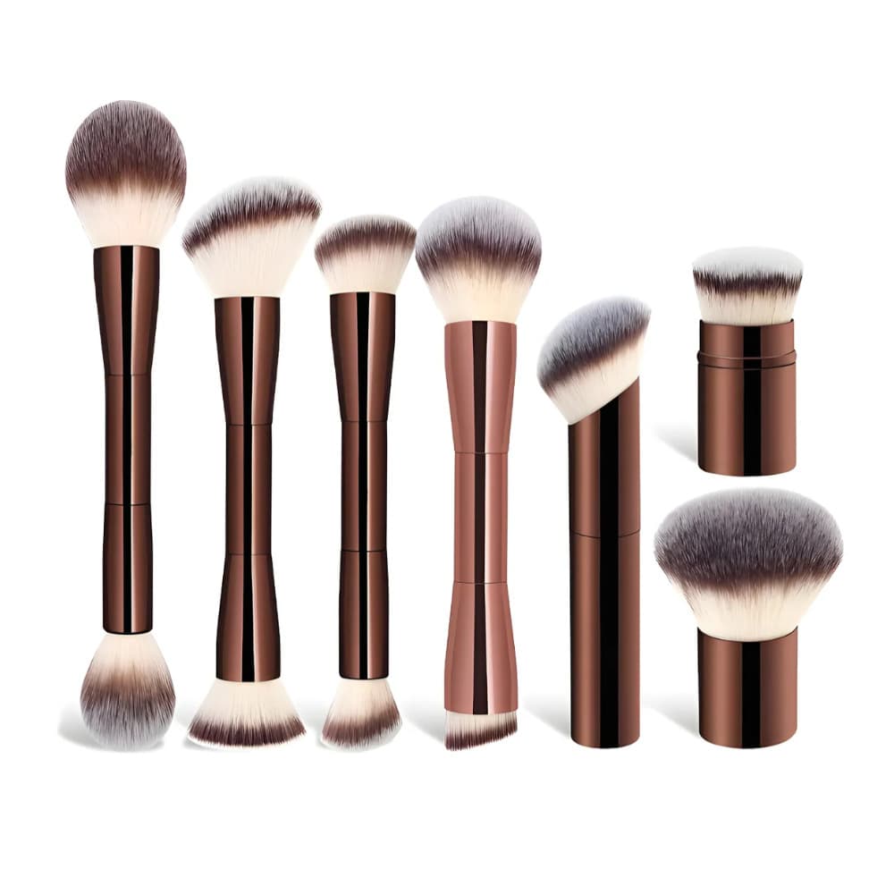 2025 new product 20 brown makeup brush set including 2 powder puffs, one bag and one bag for cross-border shipping