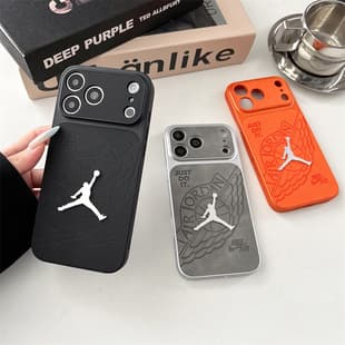 European and American Cross-border Trendy Men's Jordan 17Pro Phone Case for iPhone16, Apple 14 Leather Anti-drop Protective Cover