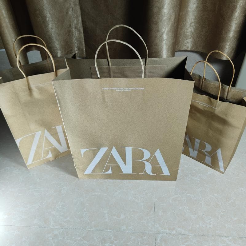 ZARA Shopping Bag Paper Bag Gift Bag Kraft Paper Bag Large Medium Small