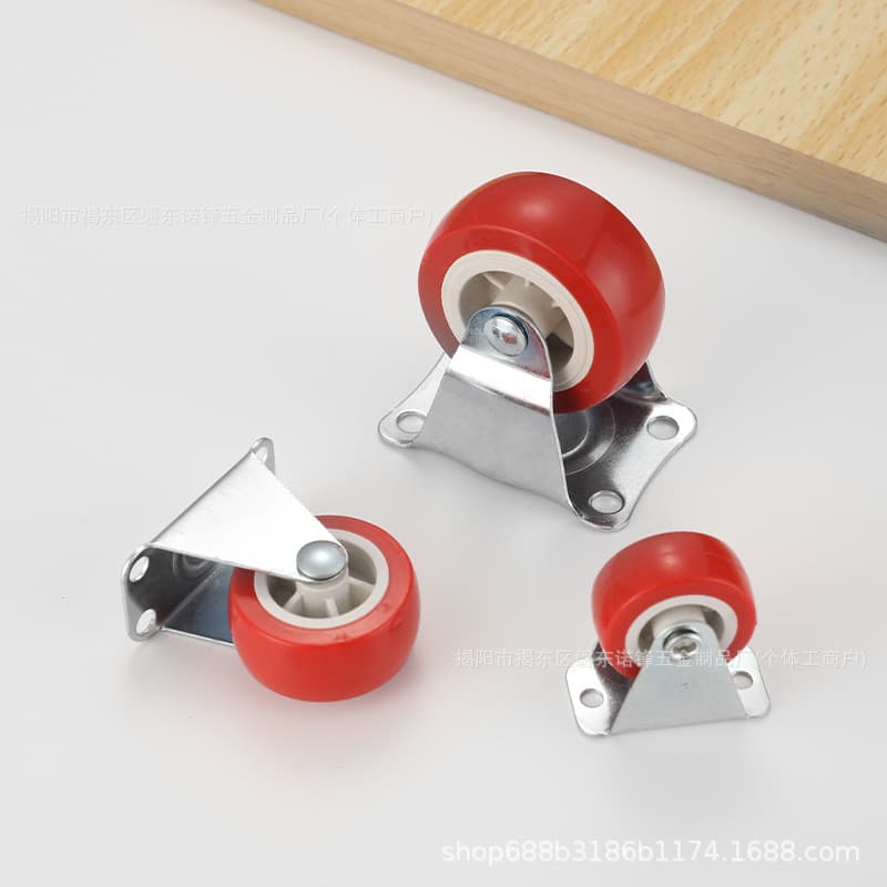 Light Duty Swivel Caster Wheel 1 inch 1.5 inch 2 inch 3 inch with Brake, Wear-Resistant, Quiet Furniture Wheel