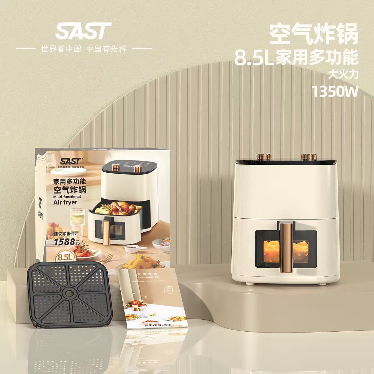 Sienk air fryer for home use with visible window, large capacity electric oven, smart electric fryer, multi-functional oil-free fries maker