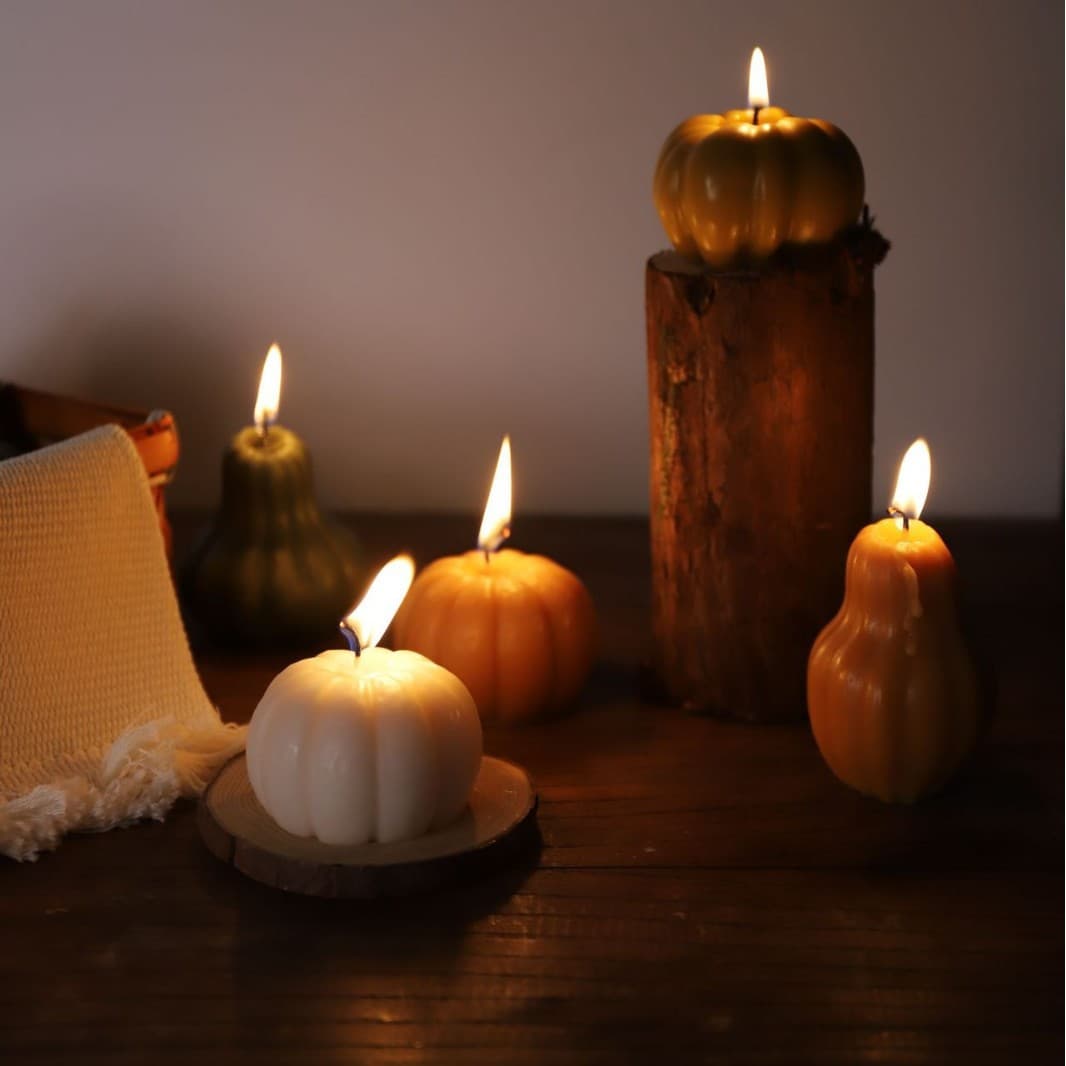 Cross-border Halloween Pumpkin Shape Color Candle Autumn Festival Home Decoration Scented Candle Candle