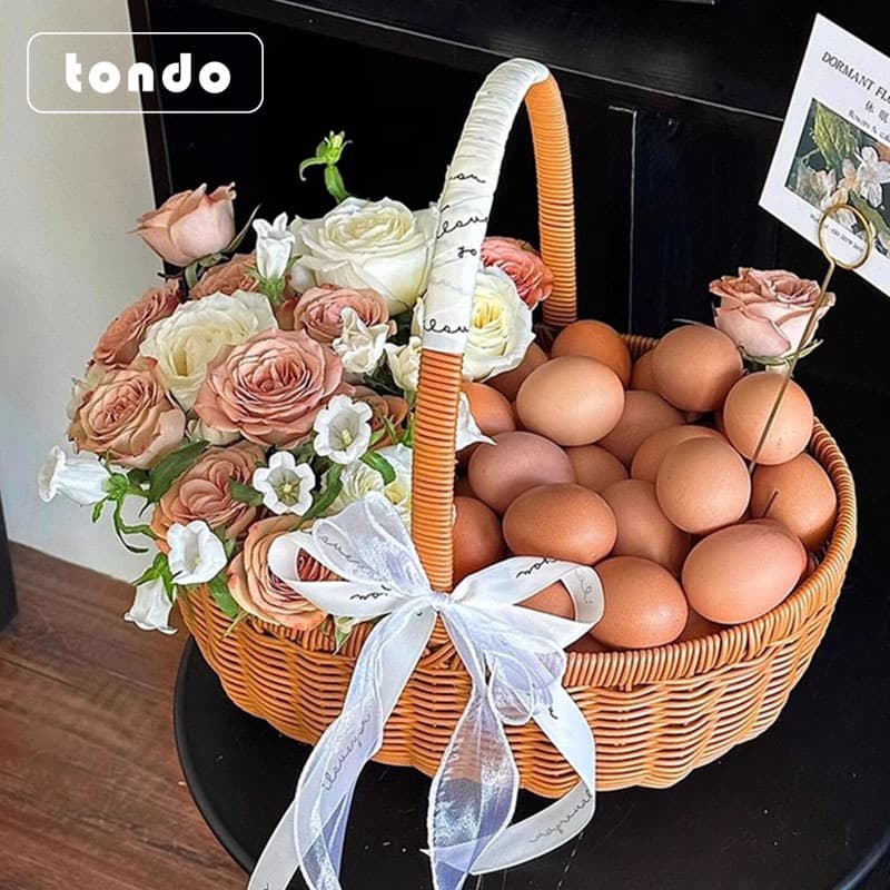 Confinement gift fruit flower basket Confinement egg flower basket handmade diy waterproof flower basket flower packaging material