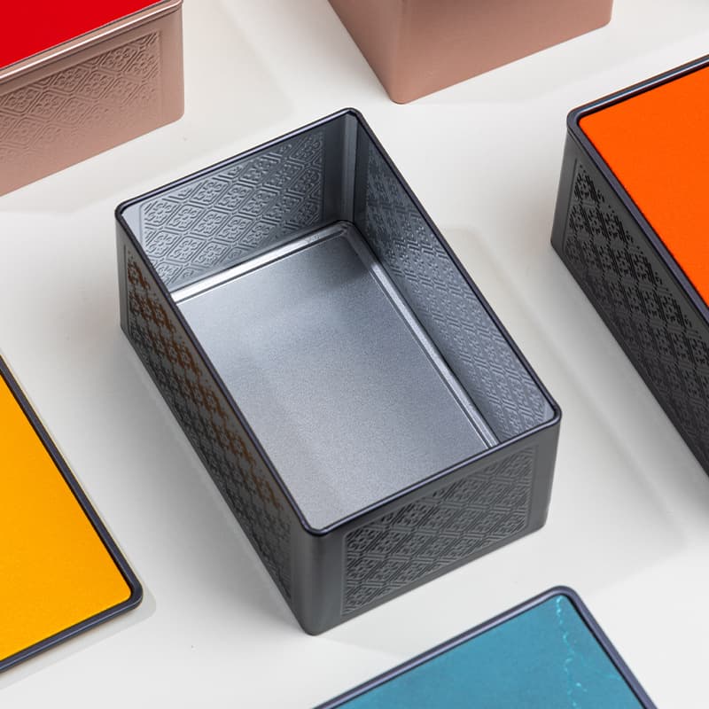 Large Rectangular Tea Tin, Gift Packaging Box, Storage Container, Wedding Candy Box, Empty Box in Stock
