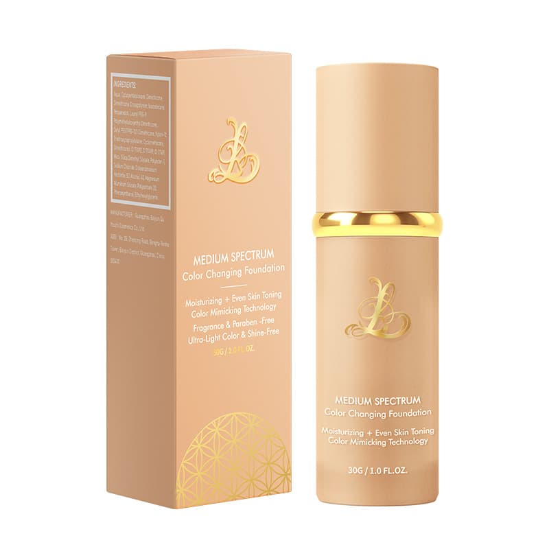Cross-Border Hot-Selling Color-Changing Foundation 4-in-1 Bionic Concealer Non-Whitening Non-Caking Setting Powder English Packaging