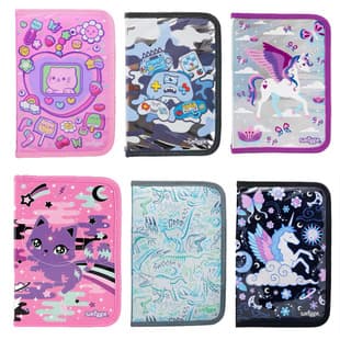 Australian Smiggle Kids Pencil Case Large Capacity School Stationery Bag Foldable Cartoon Art Marker Bag