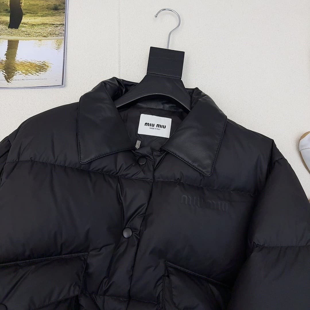 Factory Direct MM5 Winter New Classic Fashion Leather-Trimmed Collar Short Warm Down Jacket