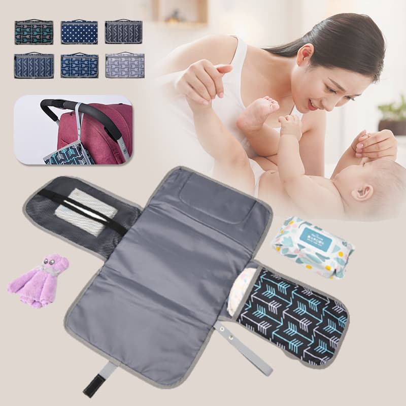 Portable mobile diaper pad for outing baby diaper pad infant care washable multi-compartment diaper bag
