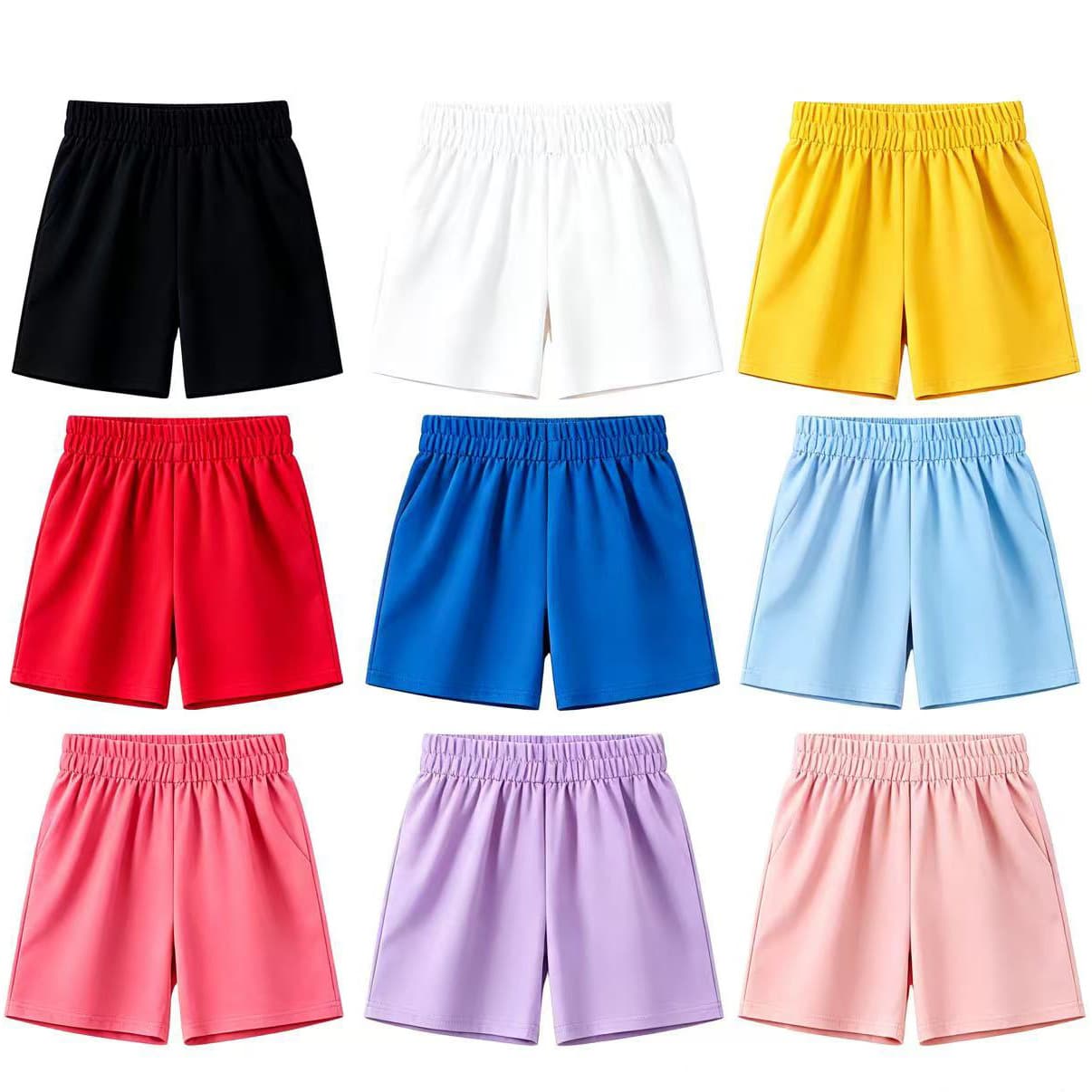 Cross-border children's clothing girls' solid color sports shorts children's pure cotton casual trousers baby versatile outer wear cotton pants