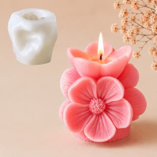 3D Cherry Blossom Cake Chocolate Silicone Mold, Cherry Blossom Scented Candle Epoxy Resin DIY Decoration Mold