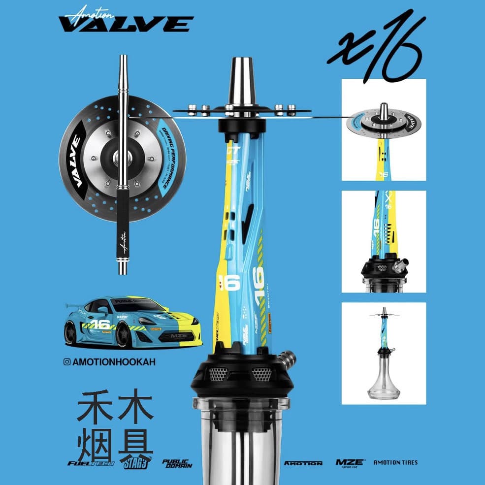 New racing hookah amotion gift box Arabic hookah VAVLE stainless steel hookah