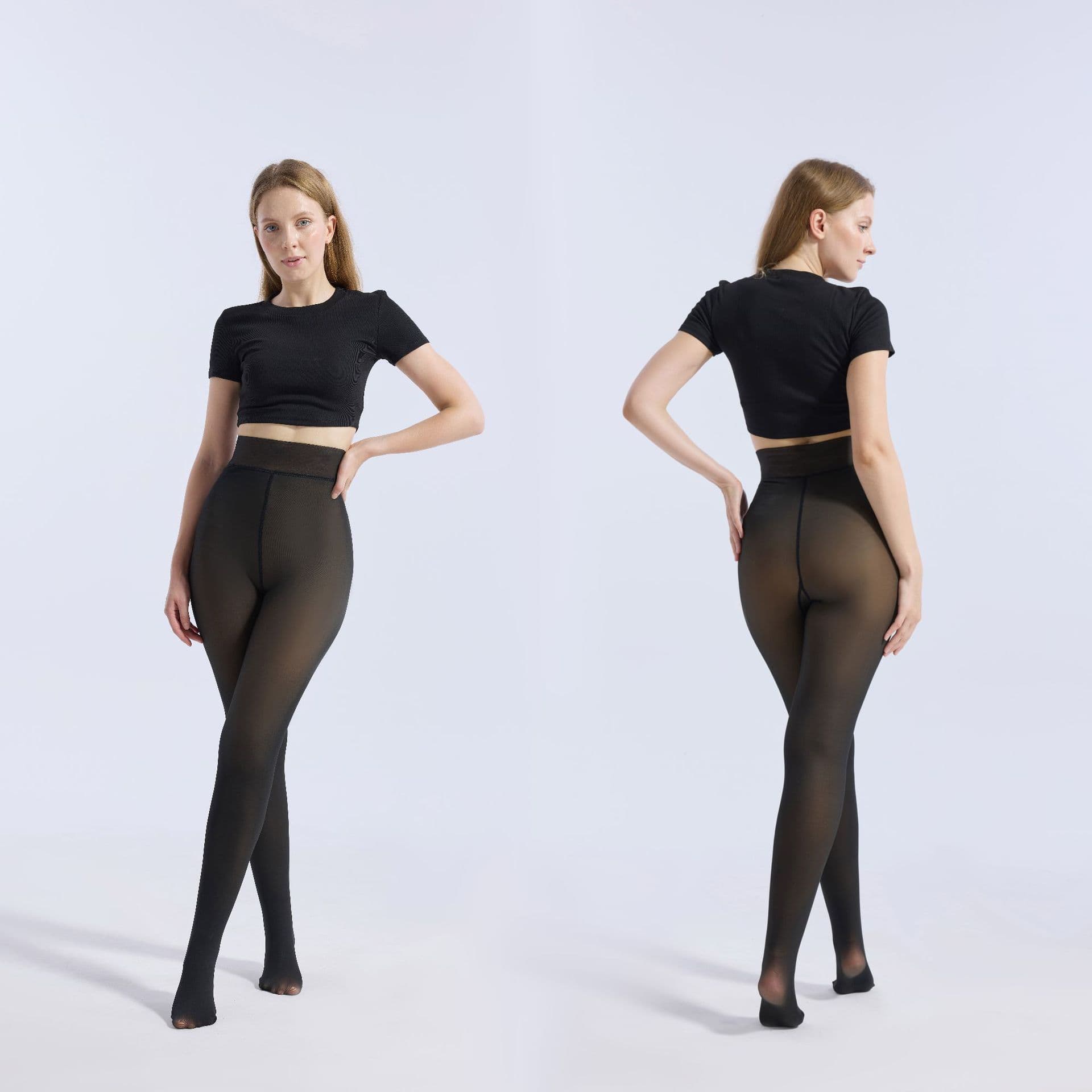 Amazon Women's Bodysuit Black Sheer Pantyhose Tight Fit Hip Lifting Cross-border Hot Selling European and American Style One-Piece Pants Autumn and Winter